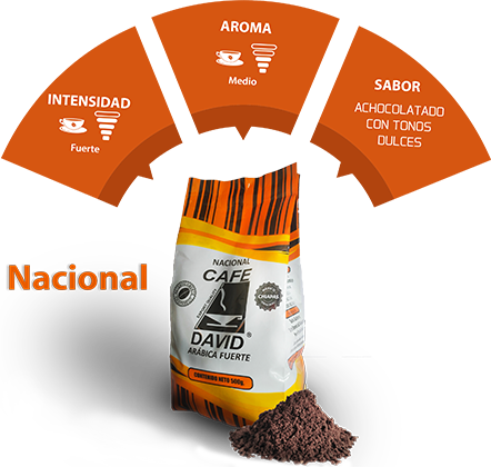 cafe david nacional fuerte aroma medio achocolatado